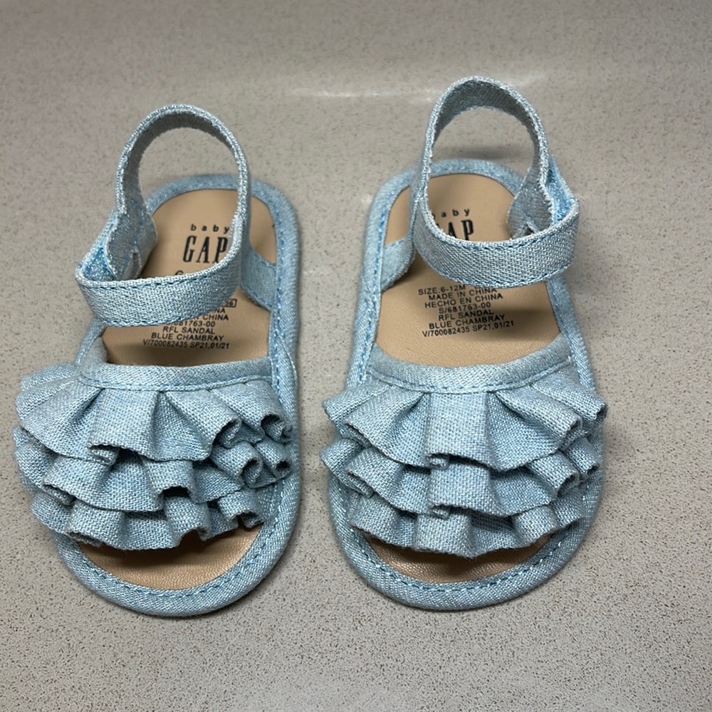 Baby Gap Chambray Ruffle Sandals